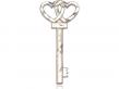  Key w/Double Hearts Neck Medal/Pendant Only 