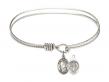  Saint Benedict Charm Bangle Bracelet 