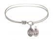  Saint Christopher/Navy Charm Bangle Bracelet 