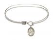  Saint Finnian of Clonard Charm Bangle Bracelet 