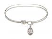  Saint Kateri Tekakwitha Charm Bangle Bracelet 