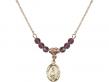  St. Jude Medal Birthstone Necklace Available in 15 Colors 