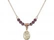  St. Michael the Archangel Birthstone Necklace Available in 15 Colors 