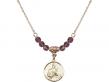  St. Gerard Medal Birthstone Necklace Available in 15 Colors 