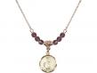  St. Jude Medal Birthstone Necklace Available in 15 Colors 