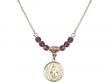  Miraculous Medal Birthstone Necklace Available in 15 Colors 