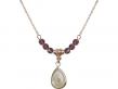  Mustard Seed Medal Birthstone Necklace Available in 15 Colors 