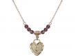  Miraculous Heart Medal Birthstone Necklace Available in 15 Colors 