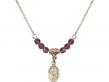  Scapular Medal Birthstone Necklace Available in 15 Colors 