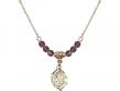  Guardian Angel Medal Birthstone Necklace Available in 15 Colors 