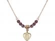  Miraculous Medal Birthstone Necklace Available in 15 Colors 