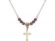  Cross Medal Birthstone Necklace Available in 15 Colors 