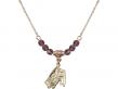  Guardian Angel Medal Birthstone Necklace Available in 15 Colors 