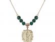  St. Florian Medal Birthstone Necklace Available in 15 Colors 