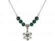  Chastity Medal Birthstone Necklace Available in 15 Colors 