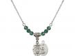  O/L of Guadalupe Medal Birthstone Necklace Available in 15 Colors 