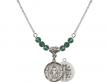  Miraculous Medal Birthstone Necklace Available in 15 Colors 