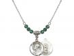  Scapular Medal Birthstone Necklace Available in 15 Colors 