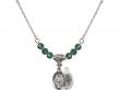  Miraculous Medal Birthstone Necklace Available in 15 Colors 