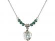  Miraculous Medal Birthstone Necklace Available in 15 Colors 