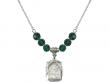  St. Joseph Medal Birthstone Necklace Available in 15 Colors 