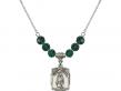  St. Peregrine Medal Birthstone Necklace Available in 15 Colors 