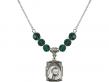  St. Teresa of Calcutta Medal Birthstone Necklace Available in 15 Colors 