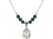  St. Jude Medal Birthstone Necklace Available in 15 Colors 