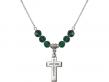  Cross Medal Birthstone Necklace Available in 15 Colors 