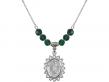  O/L of Guadalupe Medal Birthstone Necklace Available in 15 Colors 