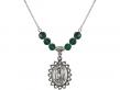  St. Jude Medal Birthstone Necklace Available in 15 Colors 