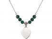  Heart Medal Birthstone Necklace Available in 15 Colors 