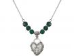  Miraculous Heart Medal Birthstone Necklace Available in 15 Colors 