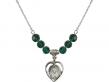  Scapular Medal Birthstone Necklace Available in 15 Colors 