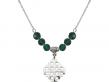  Jerusalem Cross Medal Birthstone Necklace Available in 15 Colors 