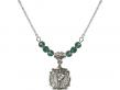  St. Florian Medal Birthstone Necklace Available in 15 Colors 