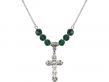  Cross Medal Birthstone Necklace Available in 15 Colors 