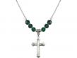  Cross Medal Birthstone Necklace Available in 15 Colors 