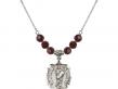  St. Florian Medal Birthstone Necklace Available in 15 Colors 