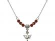  Holy Spirit Medal Birthstone Necklace Available in 15 Colors 