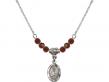  St. Jude Medal Birthstone Necklace Available in 15 Colors 