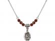  St. Michael the Archangel Birthstone Necklace Available in 15 Colors 