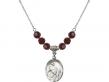  Madonna & Child Medal Birthstone Necklace Available in 15 Colors 