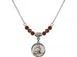  St. Gerard Medal Birthstone Necklace Available in 15 Colors 