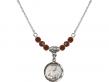  St. Jude Medal Birthstone Necklace Available in 15 Colors 