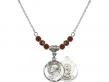  Scapular Medal Birthstone Necklace Available in 15 Colors 