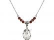  St. Jude Medal Birthstone Necklace Available in 15 Colors 