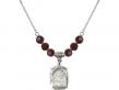  St. Joseph Medal Birthstone Necklace Available in 15 Colors 