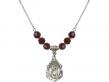  St. Christopher Medal Birthstone Necklace Available in 15 Colors 