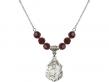  St. Jude Medal Birthstone Necklace Available in 15 Colors 